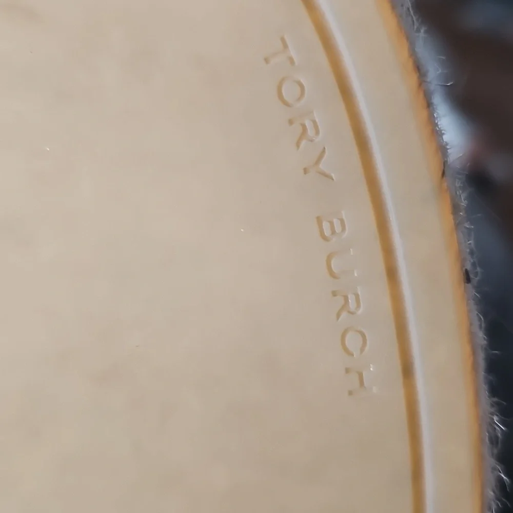 Tory Burch Black Leather Espadrille Slip-Ons - Picture 8 of 9